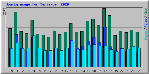 Hourly usage for September 2020